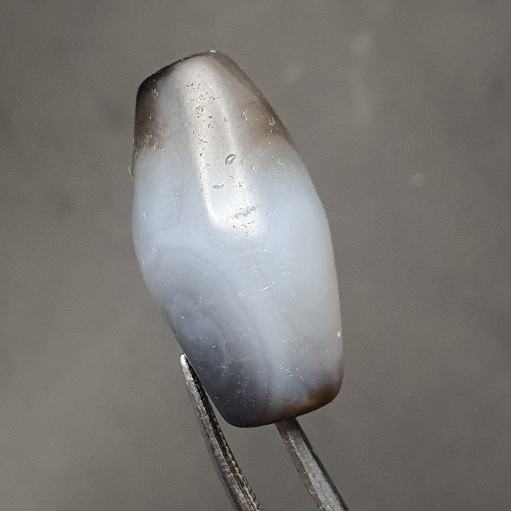 Antique Persian Himalayan Blue Chalcedony Agate Bead