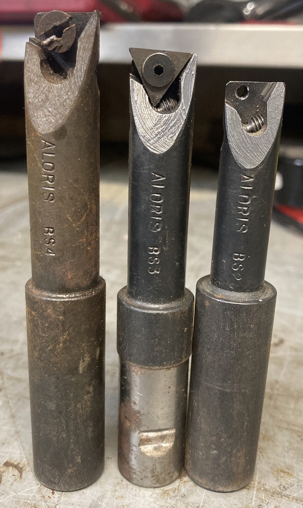 Aloris Adjustable Boring Bars 3pc Set Triangle Carbide Insert USA BS 2 3 4