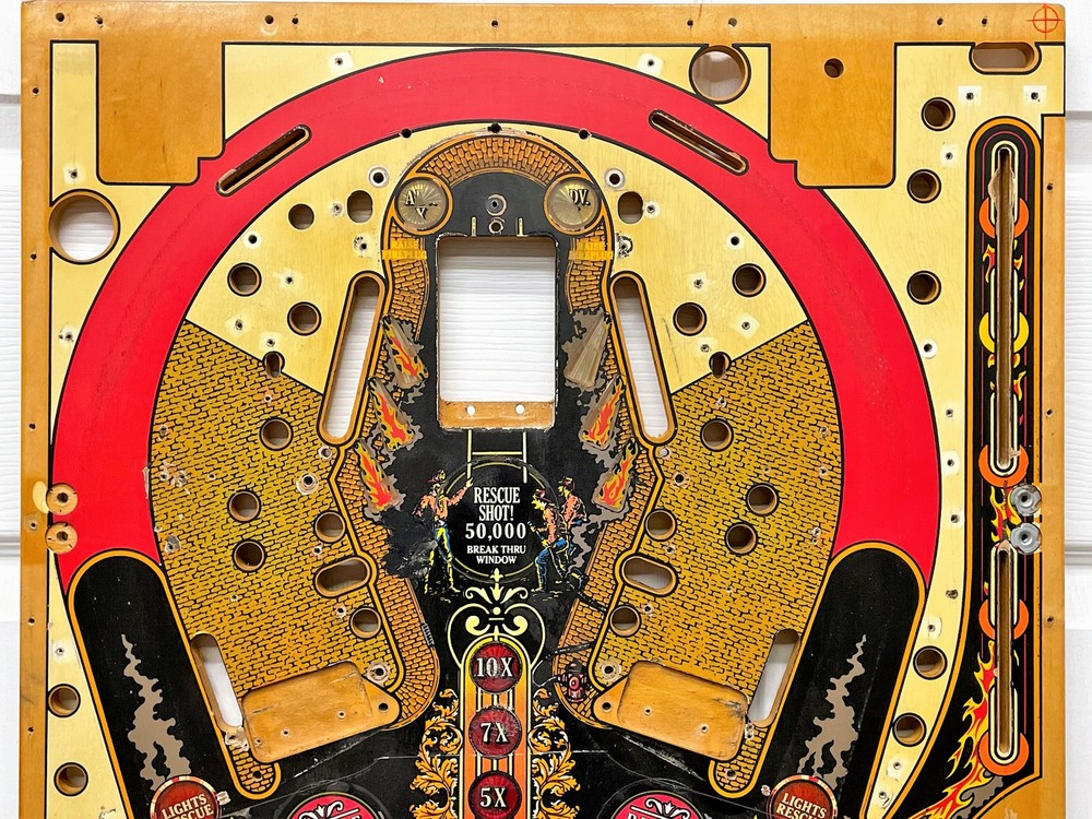 Williams Fire! Pinball Machine Game Playfield ORIGINAL
