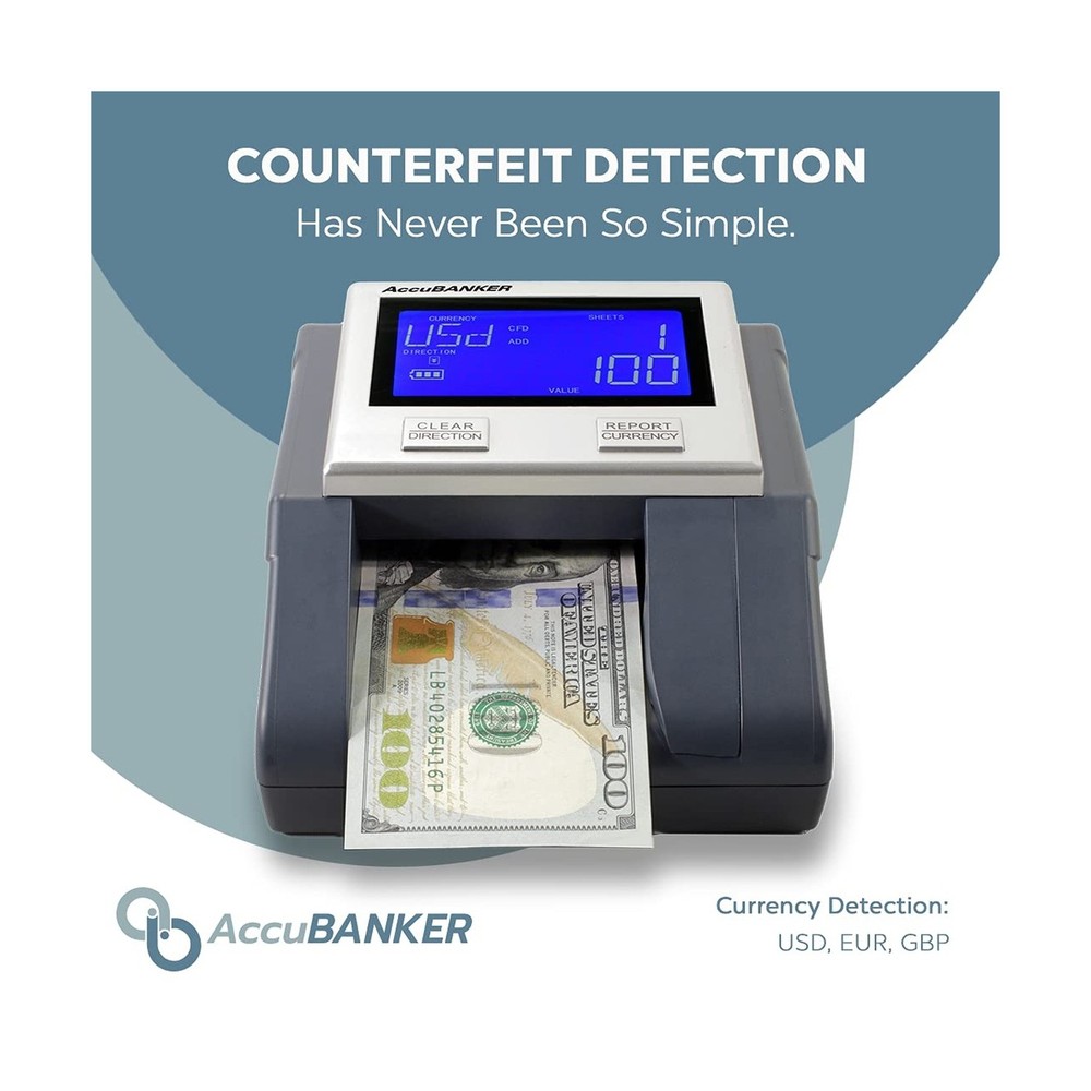 AccuBANKER D585 Multi-Scanix Counterfeit Currency Detector, Multi-Orientation...
