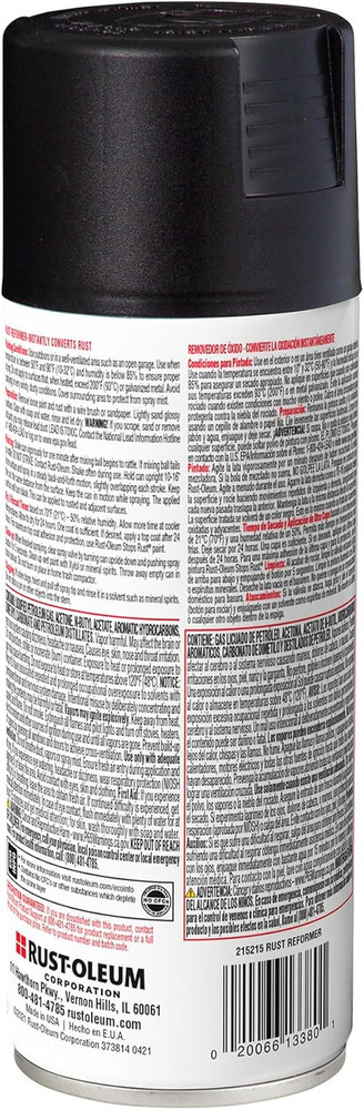 215215 Stops Rust Rust Reformer Spray, 10.25 Oz, Black
