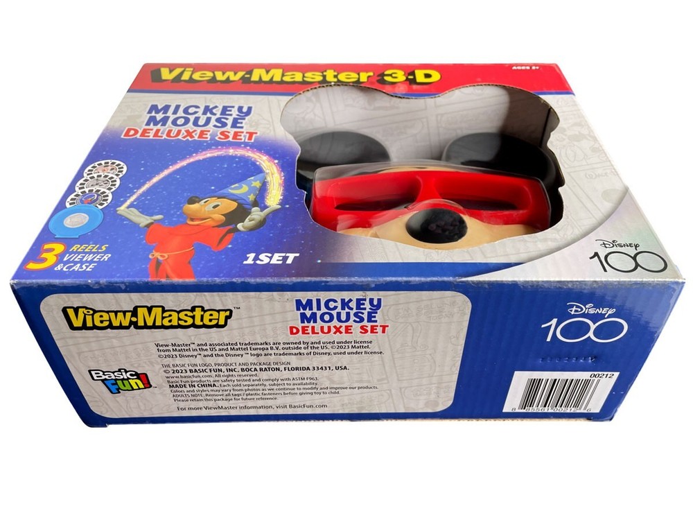 NEW View-Master 3D Mickey Mouse Deluxe Set w/ reels & case