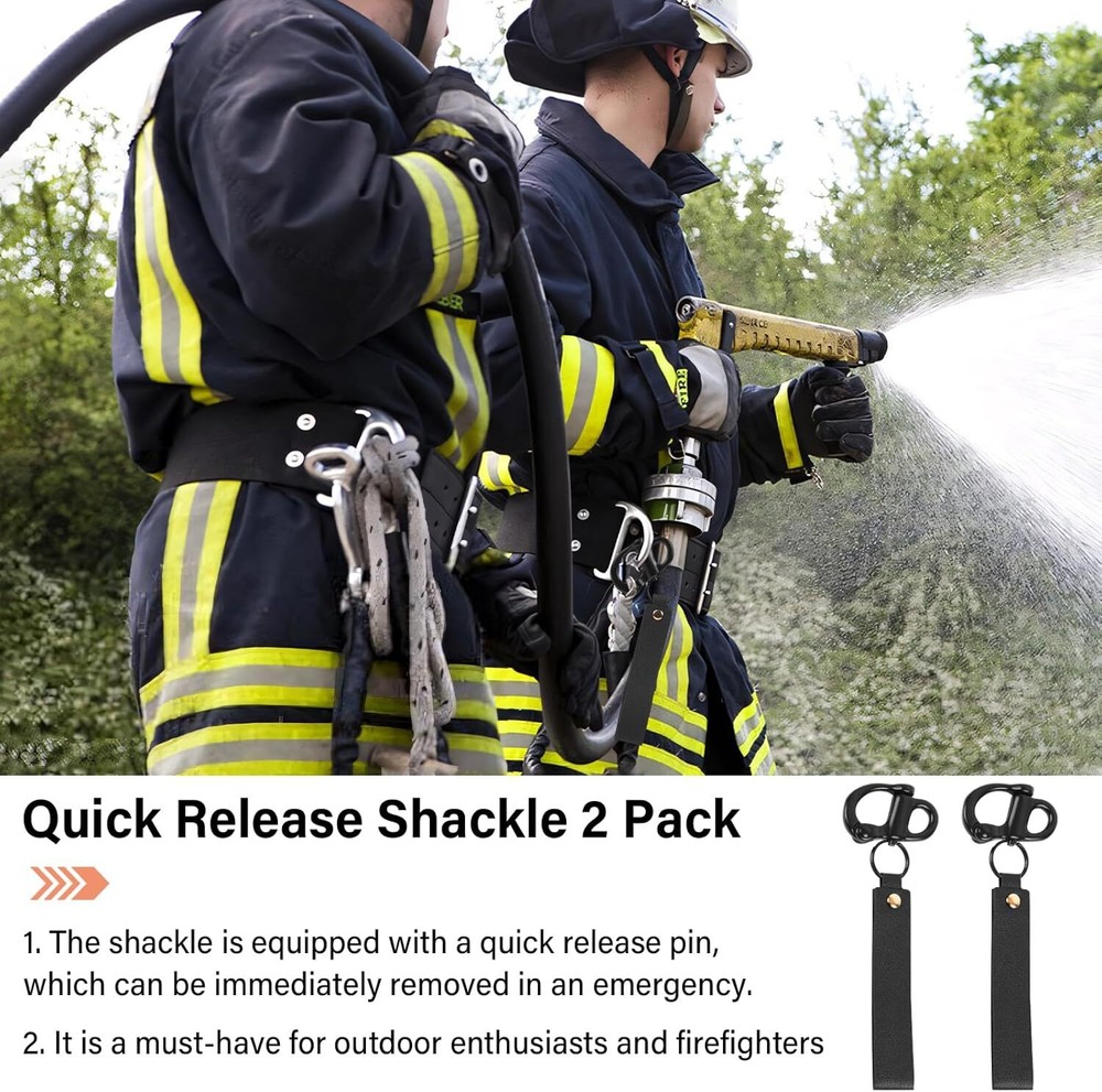 Quick Release Clip Shackle for SCBA Mask (2 Pack), Firefighter Accessories Tools