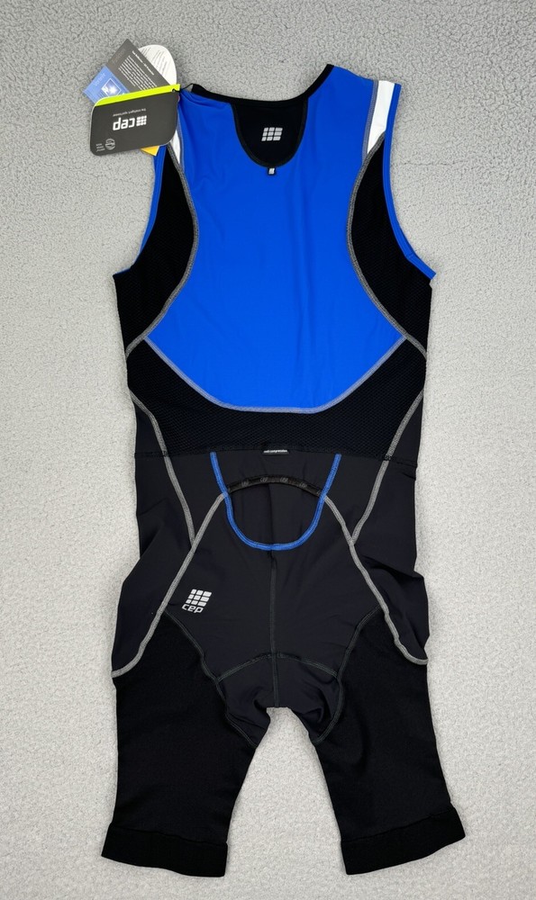 CEP Compression Triathlon Skinsuit Suit Men Size 3 Medium Blue Black NWT