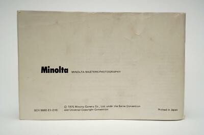 Minolta SRT SC-II Owners Manual