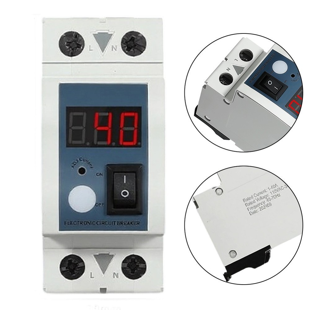 Boat Type Switch Overcurrent Protector for 110V 220V 240V AC Circuits 1A to 40A