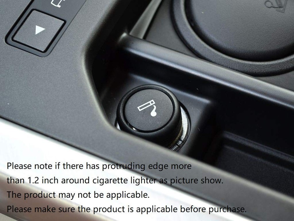 LIHAN 2 Socket Cigarette Lighter Adapter, Car Charger Plug Medium, Black