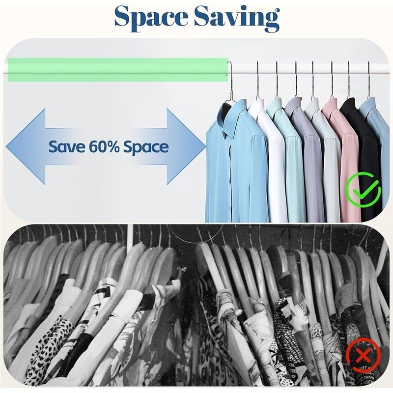 Durable Heavy Duty Metal Wire Hangers Space Saving Scratch Resistant Multi Use