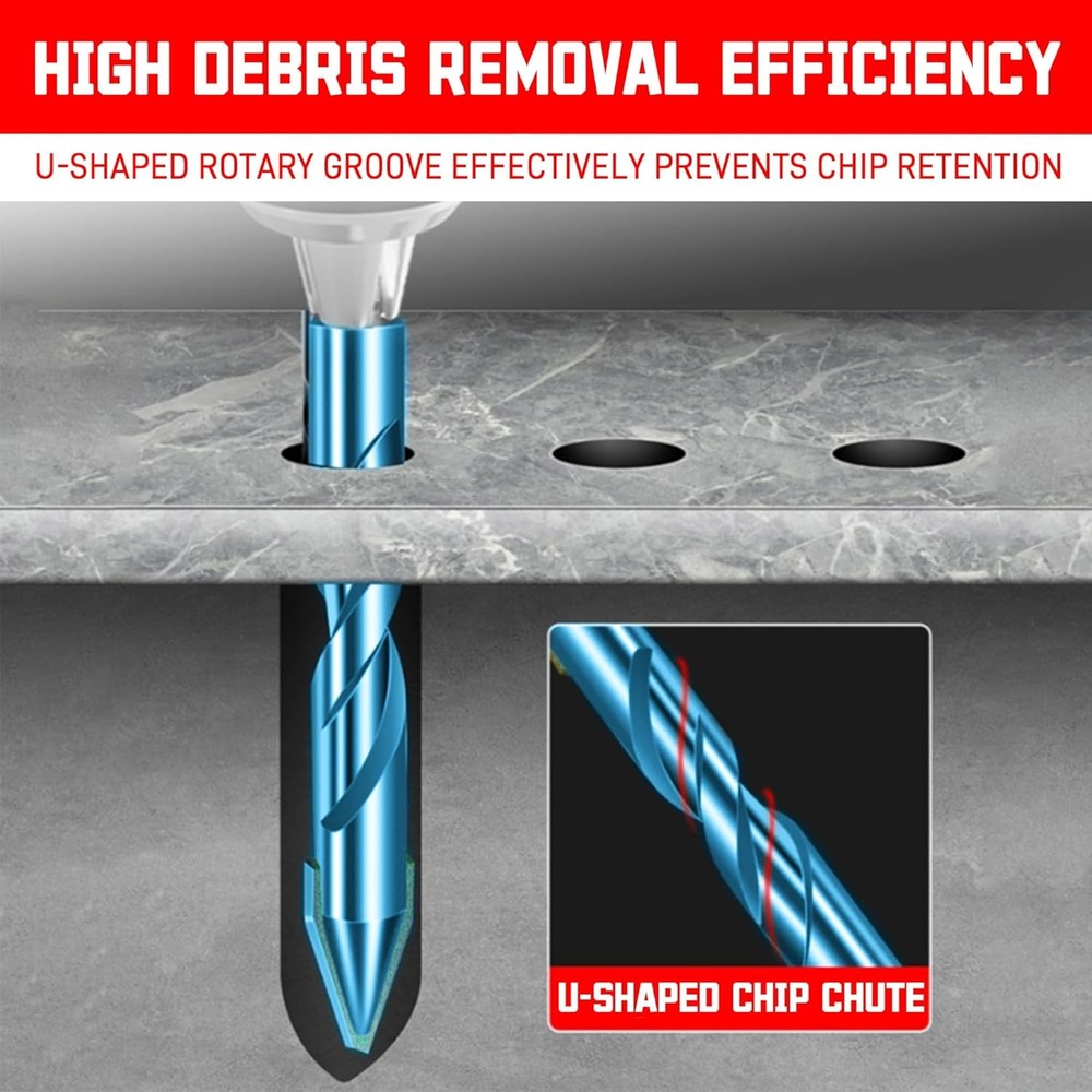 High Strength Eccentric Drill Bit Set 5PCS, Hard Speed Tungsten Blue
