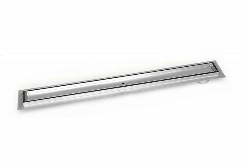 Tile Insert Side Outlet Linear Drains, Off Set Outlet Linear Drains SereneDrains