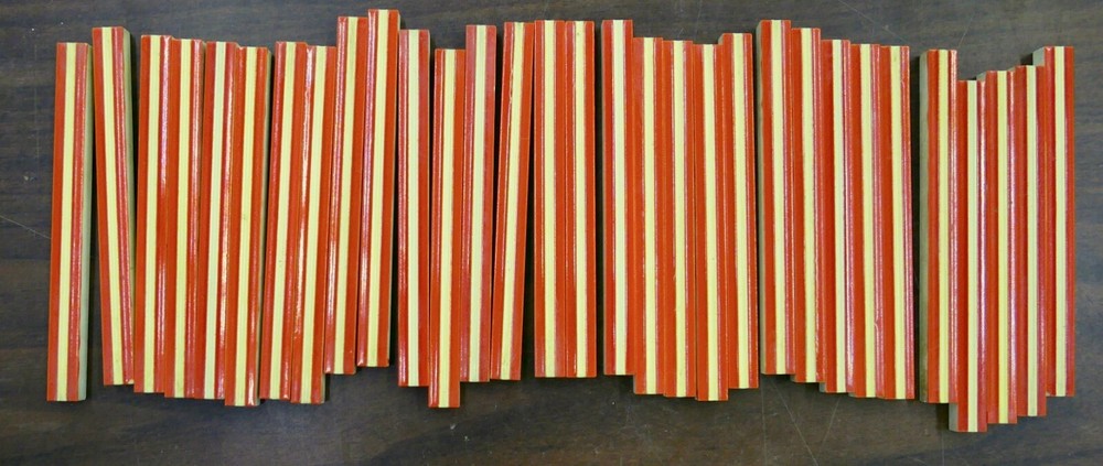 Vintage Tile Liner Orange with Yellow Stripe