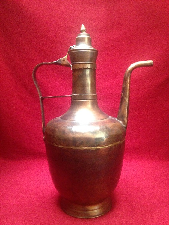 Vintage Exquisite Middle Eastern Design Large Pitcher 17"