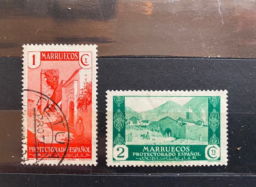 Spanish Morocco 1933 2 Value MH, Used 42M29