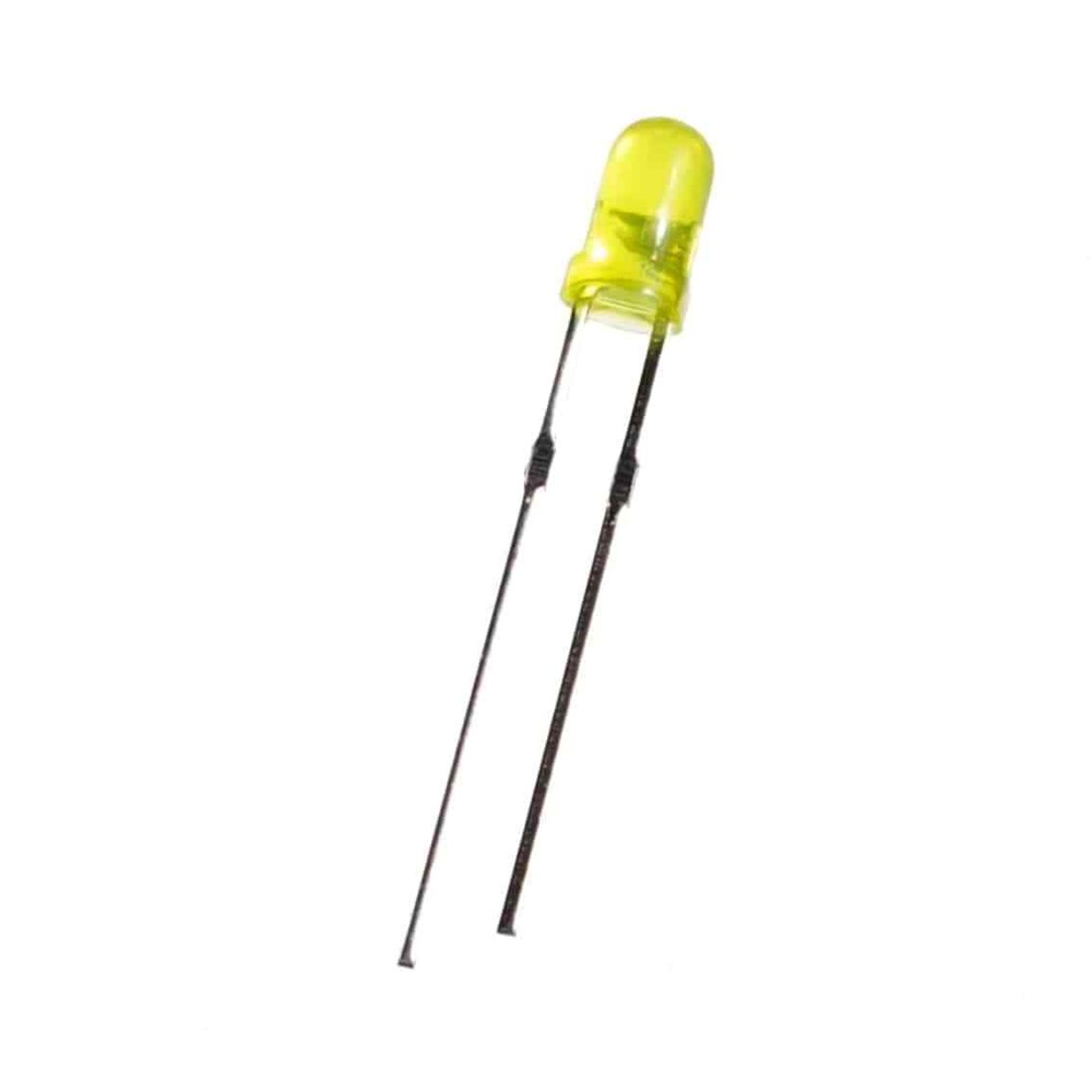 3MM Yellow Diffused Lens LED Diode - Pack of 100