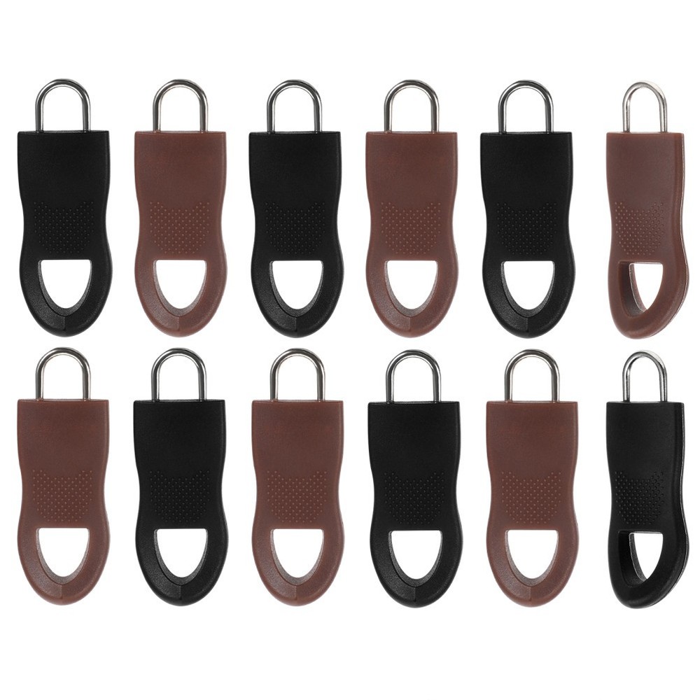 12 Pcs Replaceable Zipper Heads Removable Pull Universal Replacement