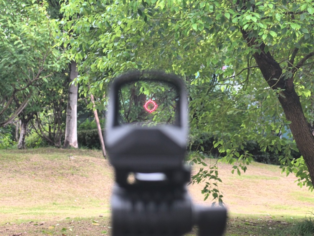 510C Open 2 MOA Dot/64 MOA Circle Red Dot Reflex Sight Multi-Reticle Solar Power