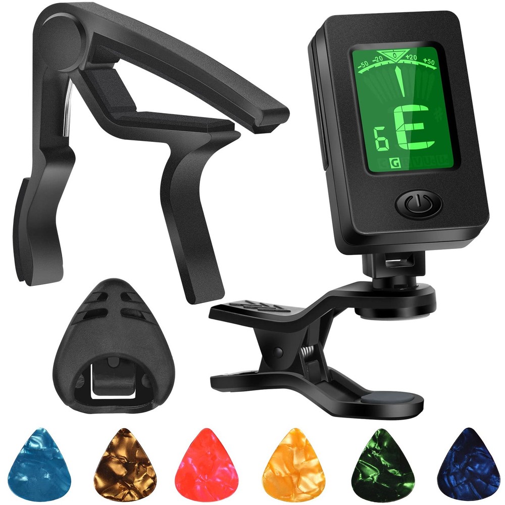 Guitar Tuner, Accessories with Picks, Capo, Capo Black
