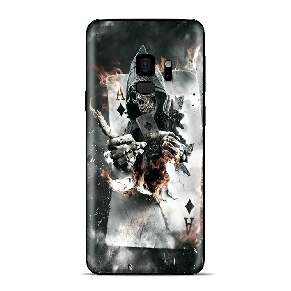 Samsung Galaxy S9 Skins Wrap - Ace Diamonds Grim Reeper Skull
