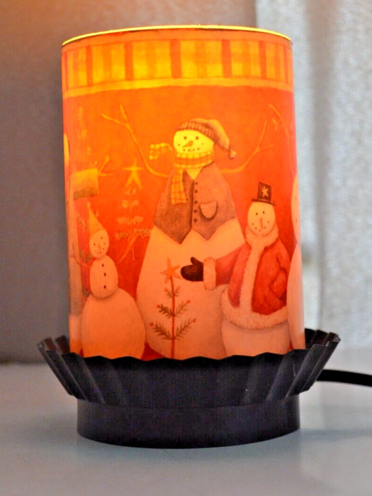Snowman Luminary Electric Candle - tested