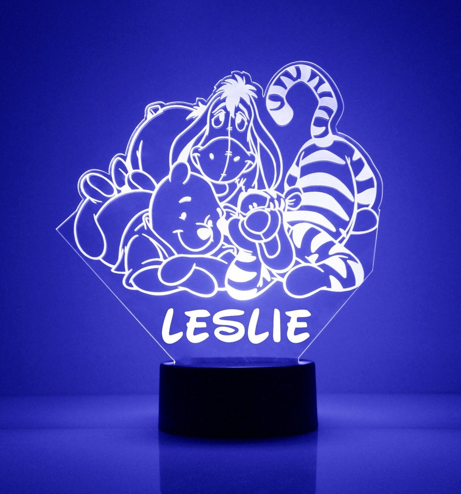 Winnie the Pooh & Tigger FREE LED Night Light Lamp with Remote Control Light