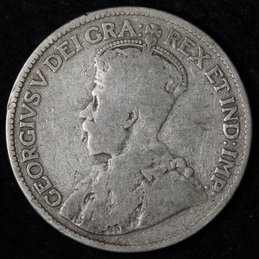 1915 Canada SILVER Twenty Five Cents E340 WSICH