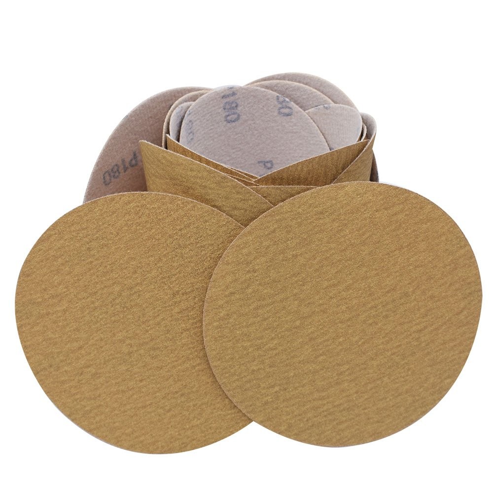 100 Pack High Quality NO-Hole Hook Loop Pads Sanding Disc Flocking 6" 180 Grit