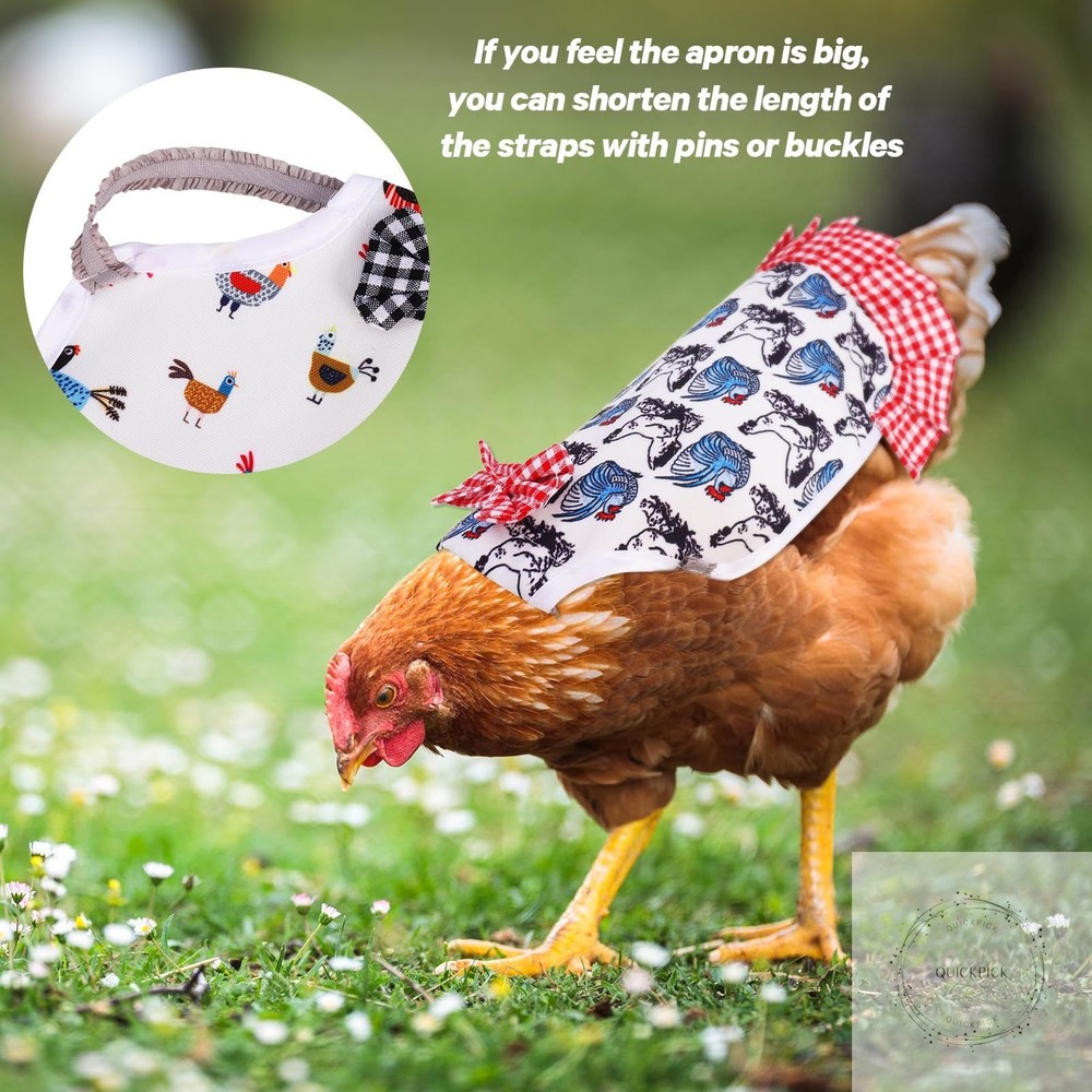 6 Pcs Chicken Saddle for Hens, Chicken Aprons Back Protector for Hens, Chickens