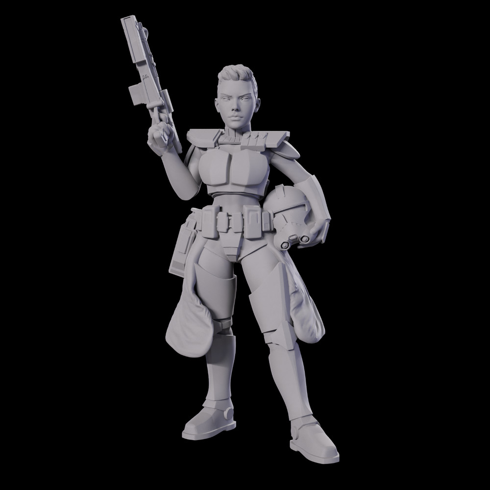 Star Wars Legion 3d printed Female Clone Trooper Squad