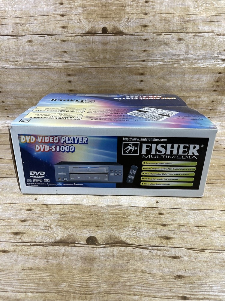 Fisher DVD Video Player DVD-S1000 - NEW OPEN BOX - Read