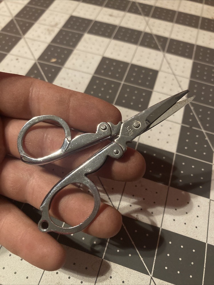 Vintage Stainless Steel Folding Chinese Scissors