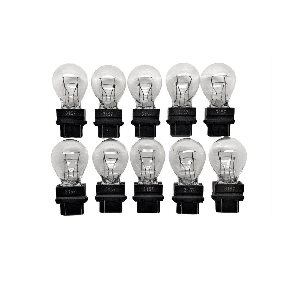 Clear Tail Signal Brake Light Bulb Lamp 3157 10 Pack NEW