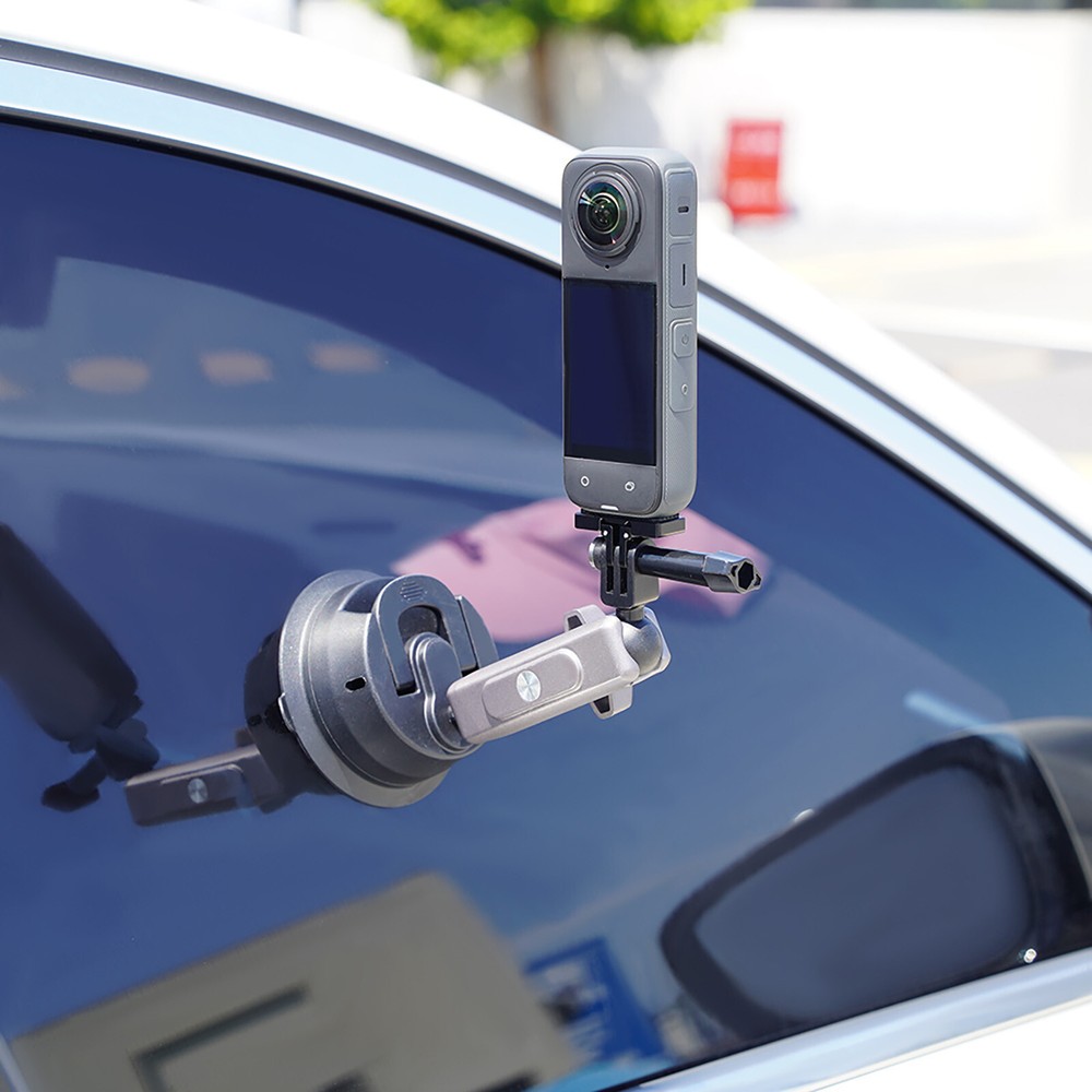 For Insta360 X4 Camera Foldable Quick Release Adapter Mount Accessory Black