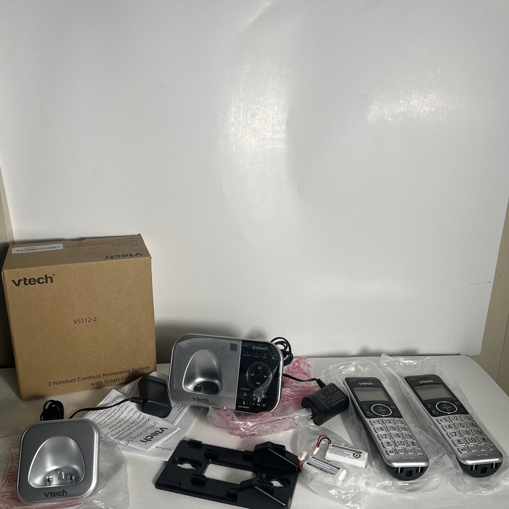 VTech VS112-2 Silver DECT 6.0 Bluetooth 2 Handset Cordless Answering System