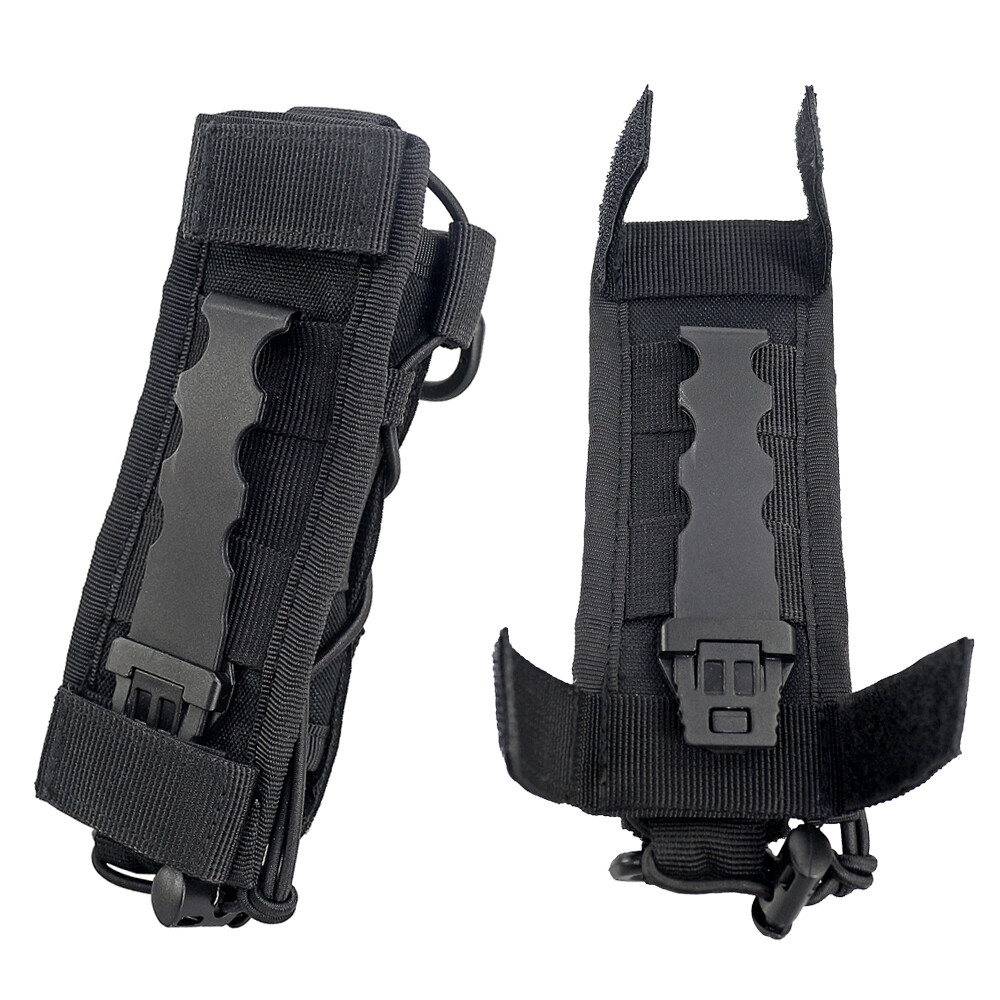 Tactical Molle Flashlight Holster Utility Heavy Duty Pouch Horizontal Carrying
