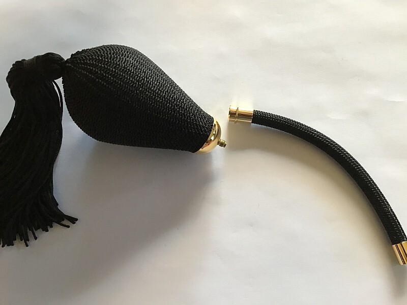 LARGE SIZE ATOMIZER PUMP BALL/BULB & CORD/BLACK/NEW