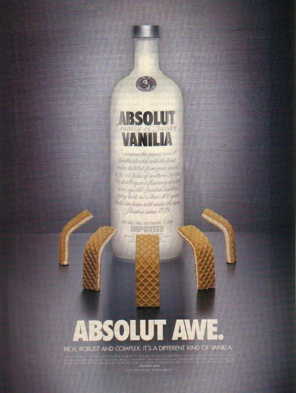10 DIFFERENT ABSOLUT VODKA MAGAZINE ADS $30 - LOT #2