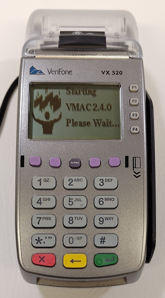 2 Pack - VeriFone VX 520 Credit Card Terminal Reader Bundle, Rolls, Power AC's