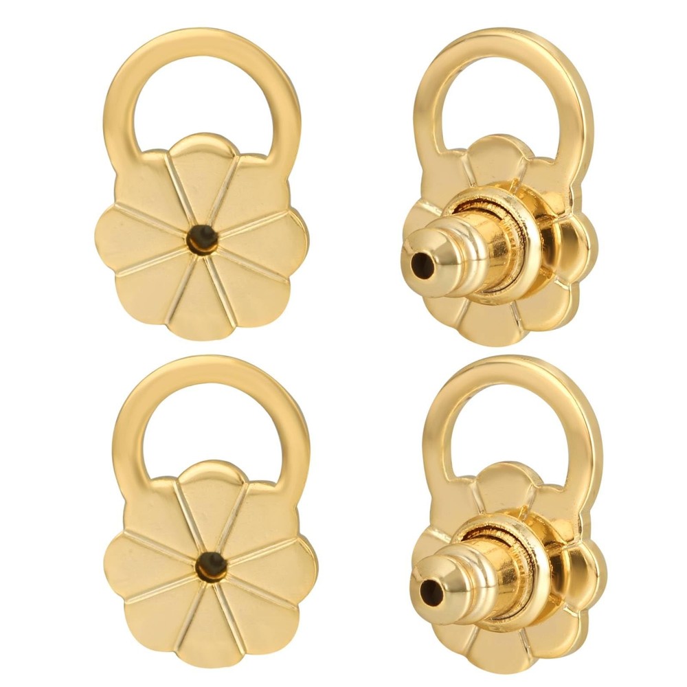 Earring Backs for Droopy Ears, Locking Flower Earring Backs Replacements for ...