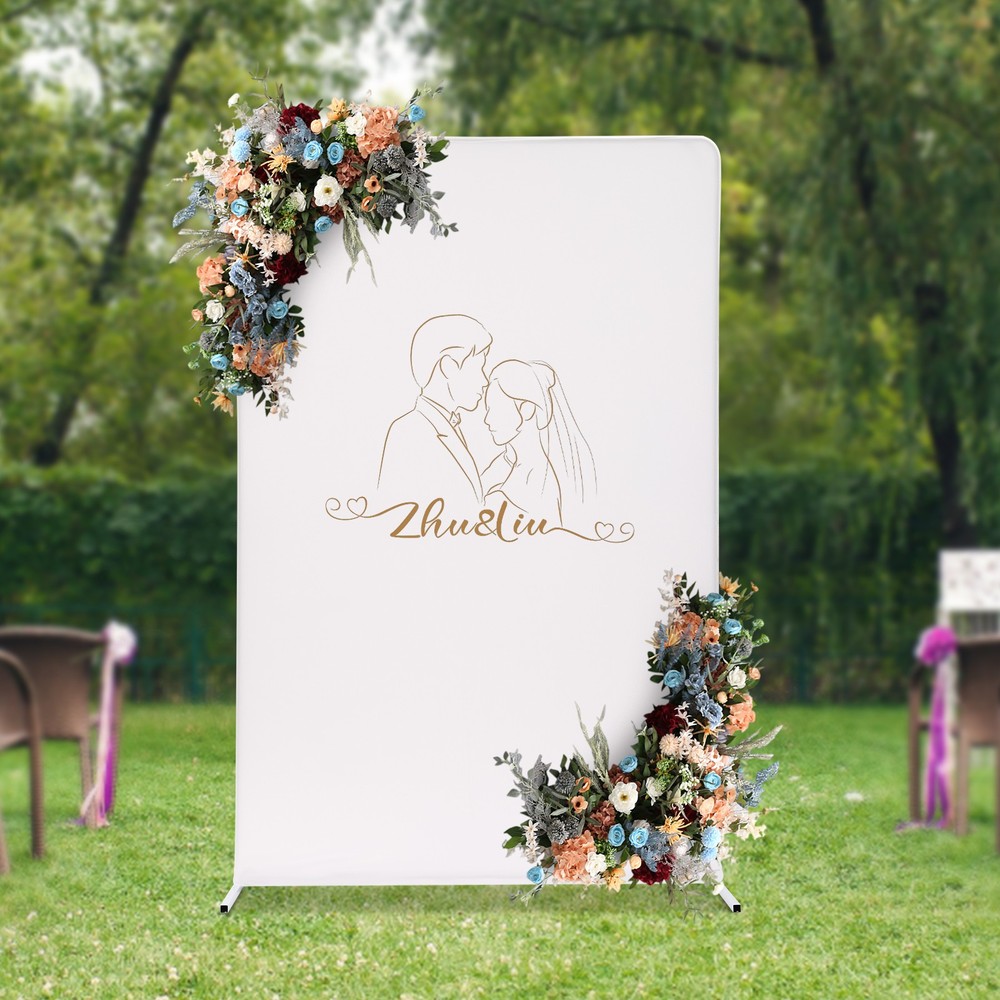 White Wedding Backdrop Stand Rectangle Backdrop Frame Backdrop Stand 1.5*0.5*2m