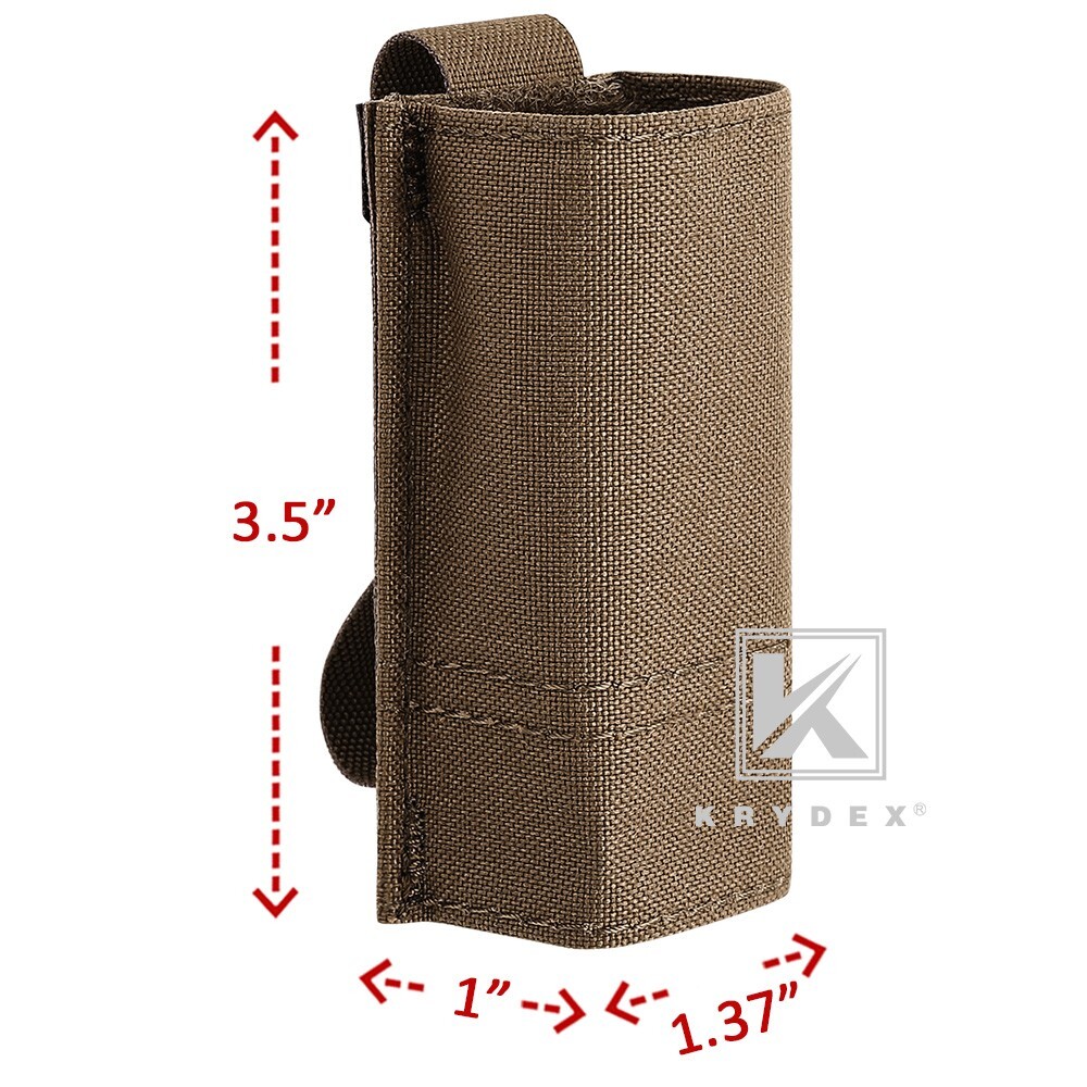 KRYDEX Tactical Double Stack Pistol Single Mag Pouch Belt / MOLLE Mounted Coyote