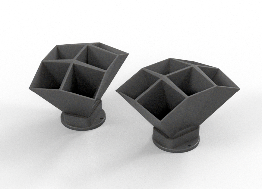 Altec Lansing 604B Horn (PAIR) + Dust Cap + Joints - 3D Replacement