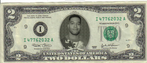 Kid Cudi $2 Dollar bill Mint real