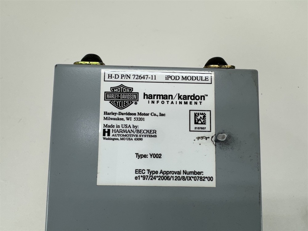 Harley-Davidson 2011 Road Glide CVO iPOD Module 72647-11