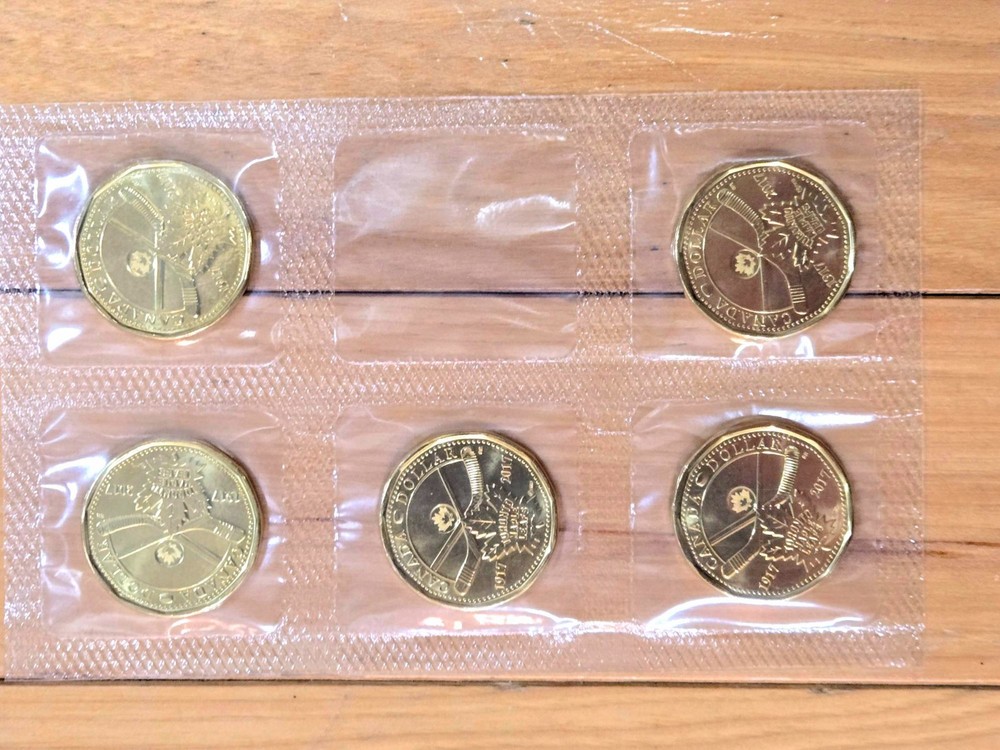 2017 Canada $1 Toronto Maple Leafs 100th Anniversary 5 Coin Pack