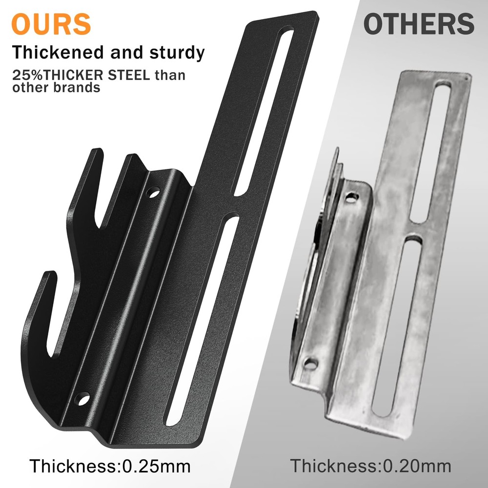4 PCS 711 Bed Frame Bolt On to Hook On Conversion Brackets for Headboard or F...