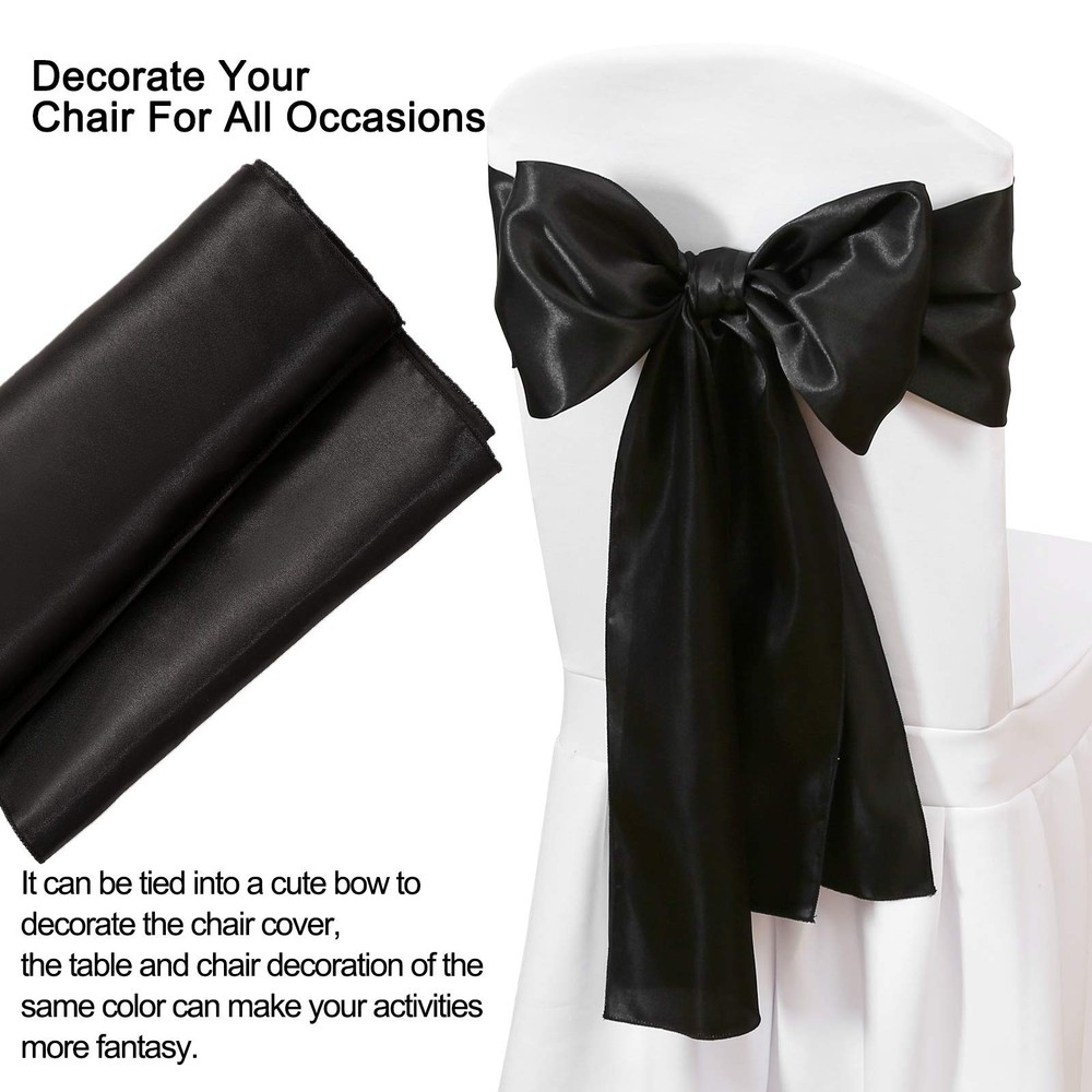 Black Table Runner Satin Table Runners Halloween Tabletop Silk Smooth Fabric ...