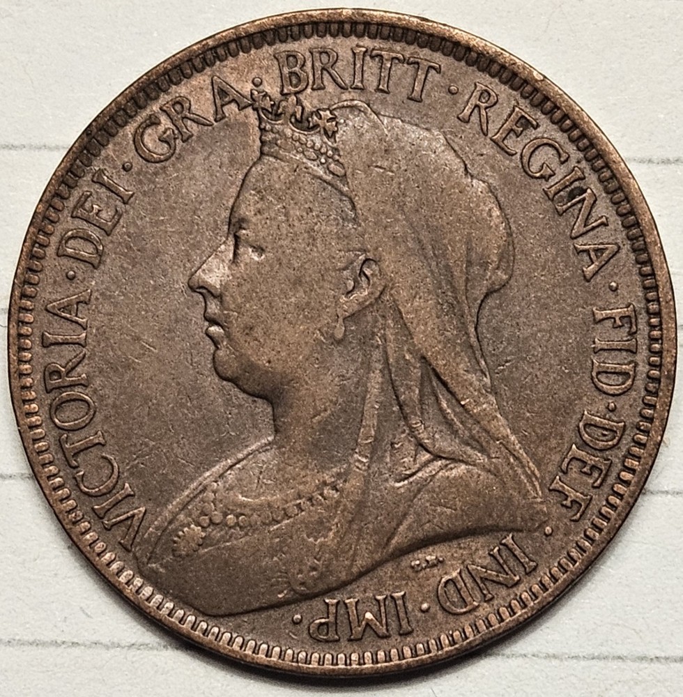 1898 Great Britain Half Penny Coin