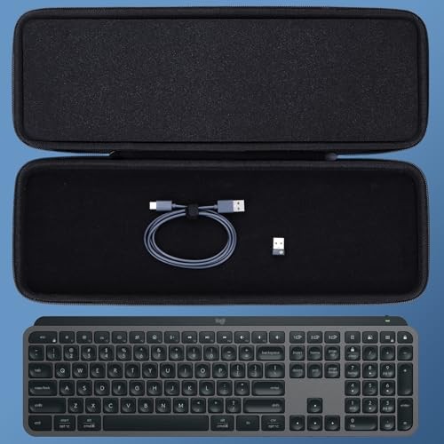 Hard Carry Case Compatible with Logitech MX Keys S MX Keys S Case Graphite Case
