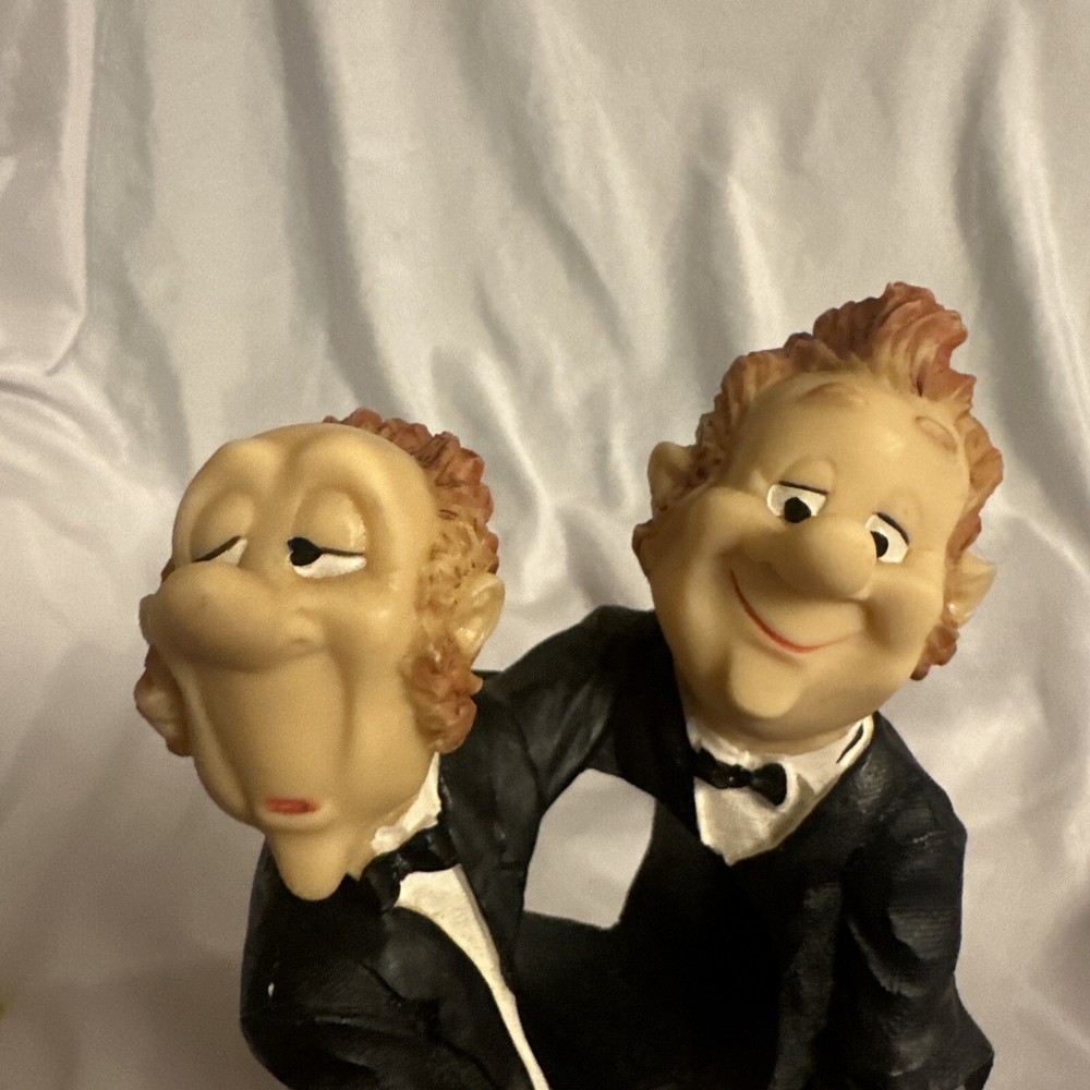 Comical Waiters Wine Bottle Holder Rack-'Whimsical' Red Haired Duo
