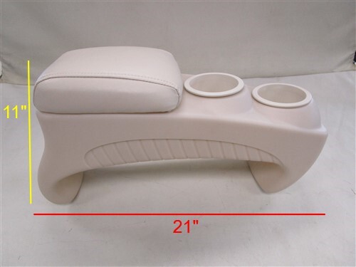 TRACKER DOUBLE CUP HOLDER ARM REST TR149732 WHITE MARINE BOAT
